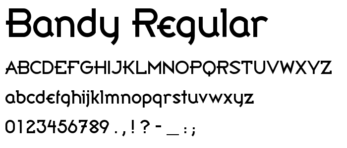 Bandy Regular font